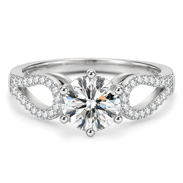RS-10571 | D-Color 2CT Ring | White Gold Plated
