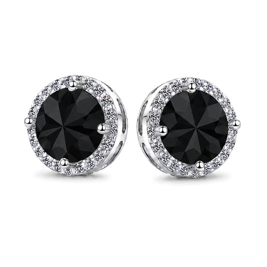ES-20023 | Fancy Color 2CT Stud Earrings | White Gold Plated