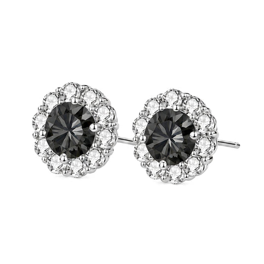 ES-20013 | Fancy Color 2CT Stud Earrings | White Gold Plated