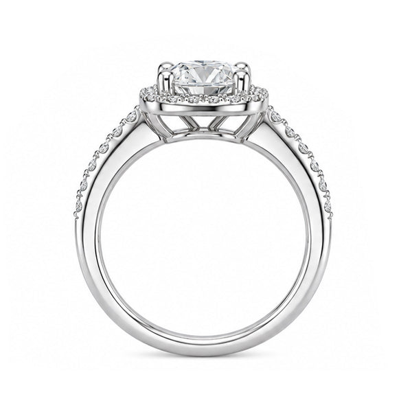 RS-10041 | D-Color 1CT Ring | White Gold Plated