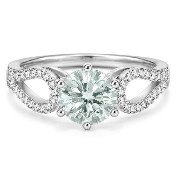 RS-10572 | Fancy Color 2CT Ring | White Gold Plated