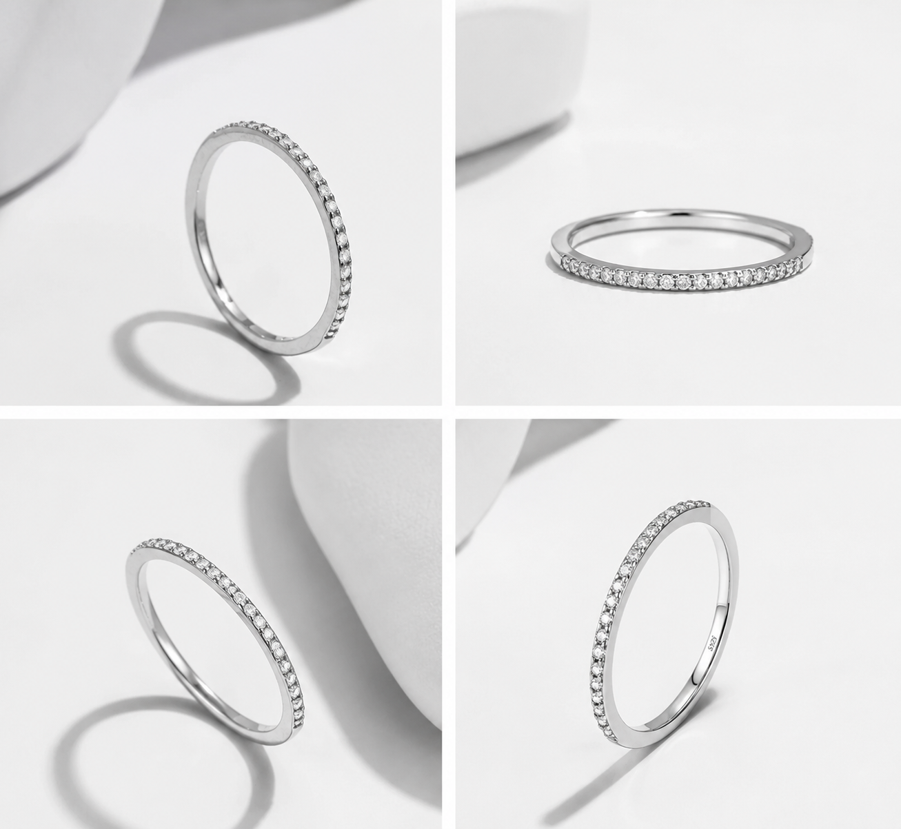 Pavé Smart Ring Enhancer Bands — Set of 2
