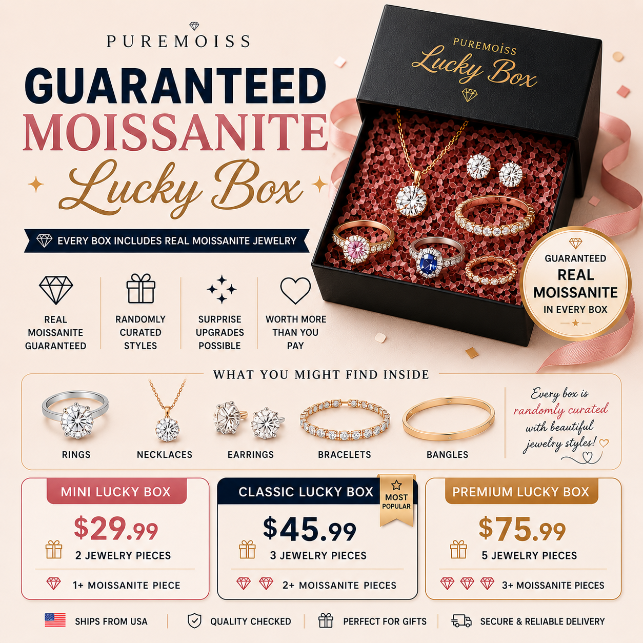 Guaranteed Moissanite Lucky Box
