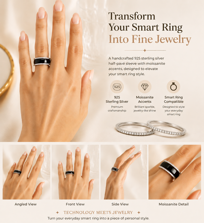 Pavé Smart Ring Enhancer Bands — Set of 2