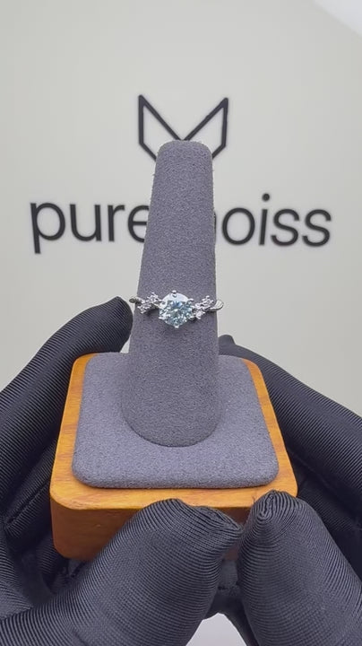RS-10412 | Fancy Color 1CT Ring | White Gold Plated