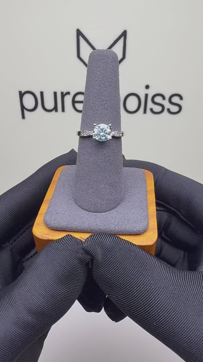 RS-10382 | Fancy Color 1CT Ring | White Gold Plated
