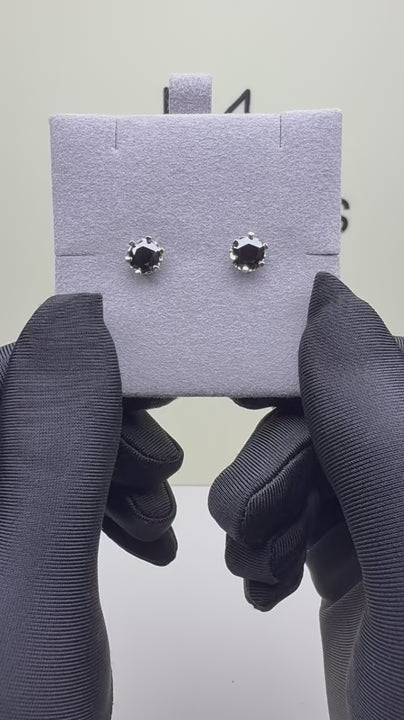 ES-20063 | Fancy Color 2CT Stud Earrings | White Gold Plated