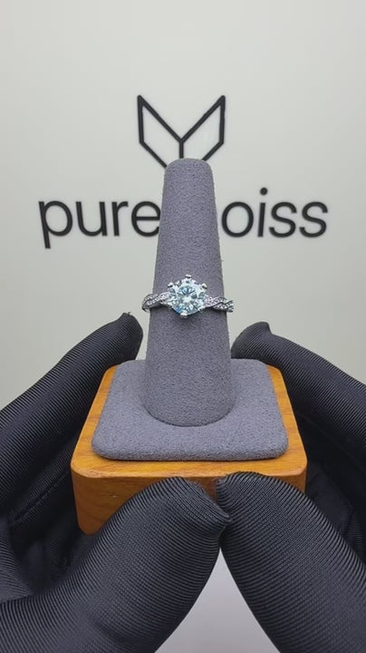 RS-10202 | Fancy Color 2CT Ring | White Gold Plated