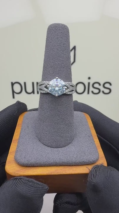 RS-10182 | Fancy Color 2CT Ring | White Gold Plated