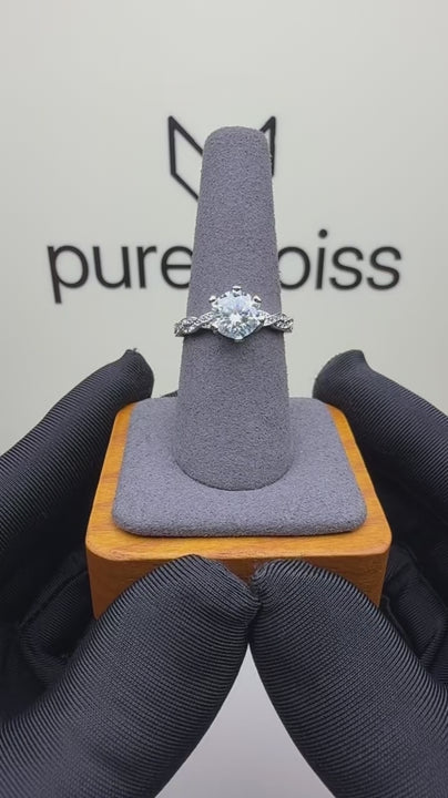RS-10201 | D-Color 2CT Ring | White Gold Plated
