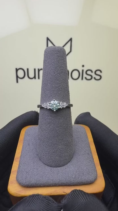 RS-10472 | Fancy Color 0.5CT Ring | White Gold Plated