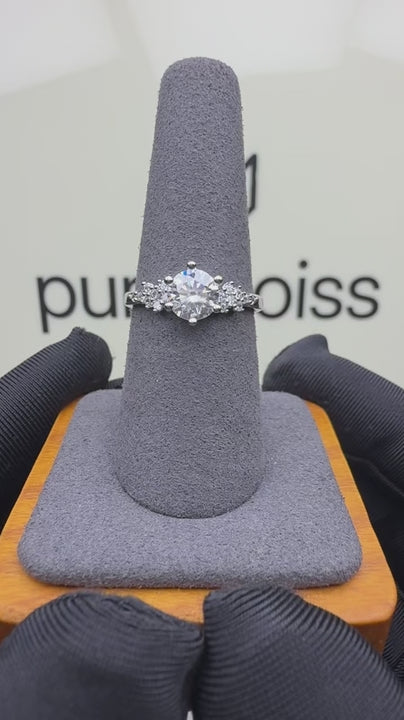 RS-10401 | D-Color 1CT Ring | White Gold Plated