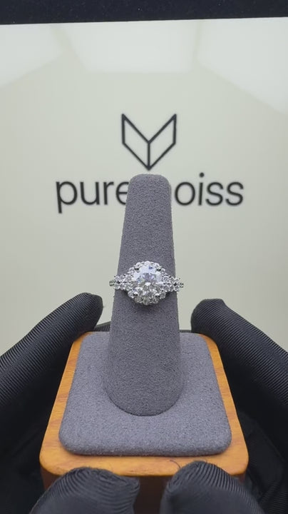 RS-10171 | D-Color 2CT Ring | White Gold Plated