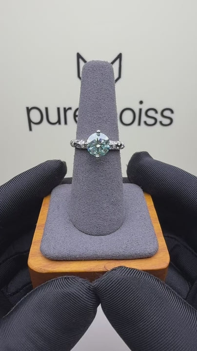 RS-10082 | Fancy Color 2CT Ring | White Gold Plated