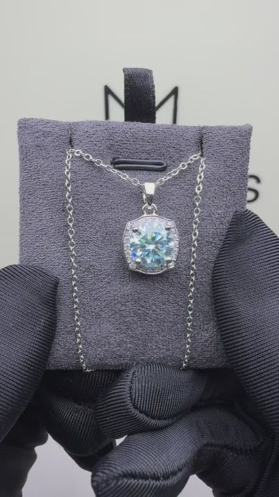 NS-30072 | Fancy Color 3CT Pendant Necklace | White Gold Plated