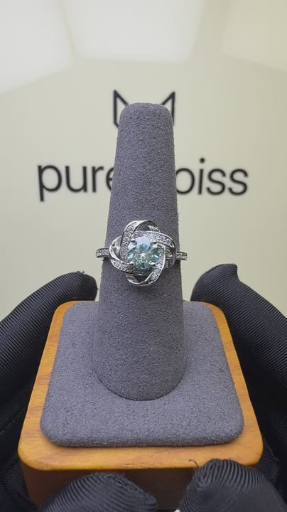 RS-10532 | Fancy Color 1CT Ring | White Gold Plated
