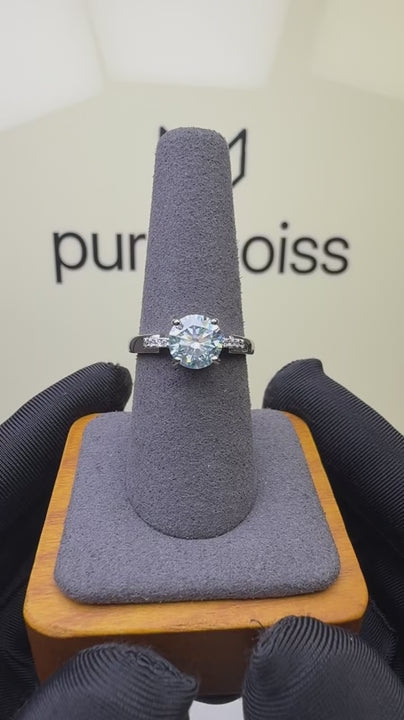 RS-10512 | Fancy Color 2CT Ring | White Gold Plated