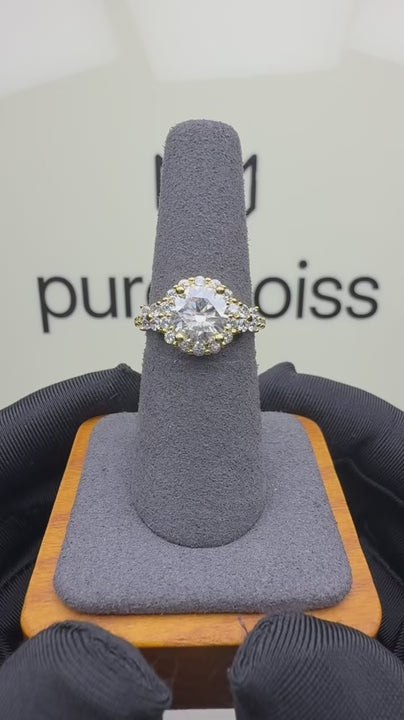 RS-10174 | Fancy Color 2CT Ring | 18K Gold Plated