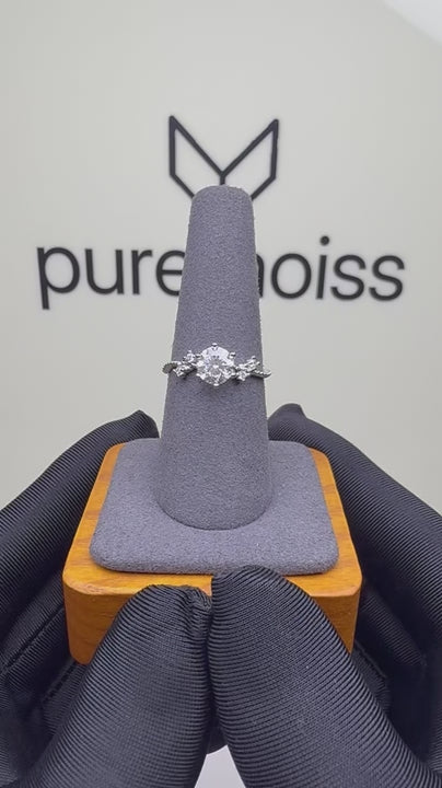 RS-10411 | D-Color 1CT Ring | White Gold Plated