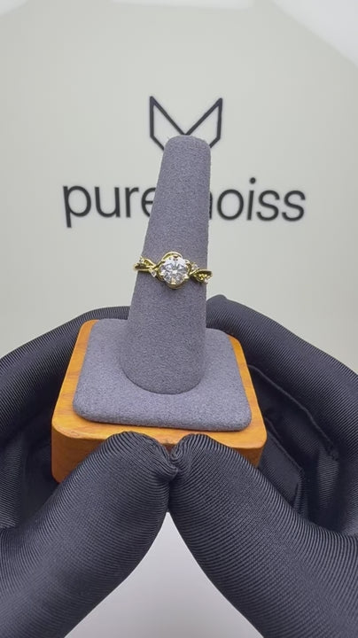 RS-10454 | D-Color 1CT Ring | 18K Gold Plated
