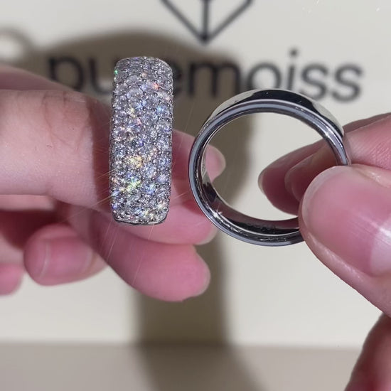 Video showing a Gold Smart Ring Jewelry Cover being handled and fitted onto a smart ring.
