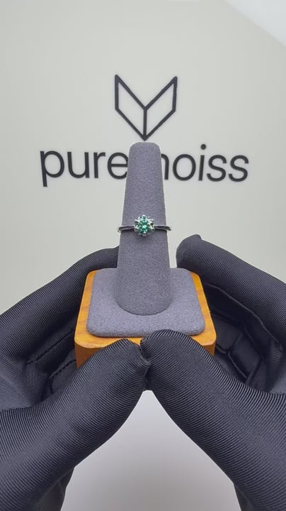 RS-10392 | Fancy Color 1CT Ring | White Gold Plated