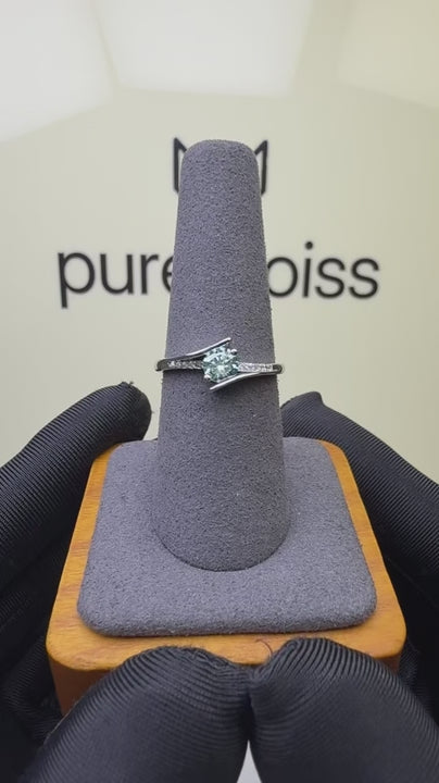 RS-10502 | Fancy Color 0.5CT Ring | White Gold Plated