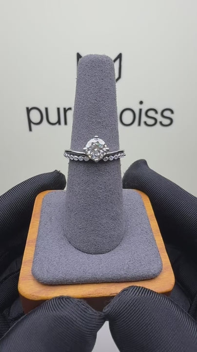 RS-10101 | D-Color 1CT Ring | White Gold Plated
