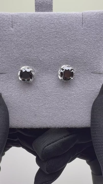 ES-20103 | Fancy Color 2CT Stud Earrings | White Gold Plated