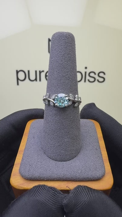 RS-10482 | Fancy Color 1CT Ring | White Gold Plated