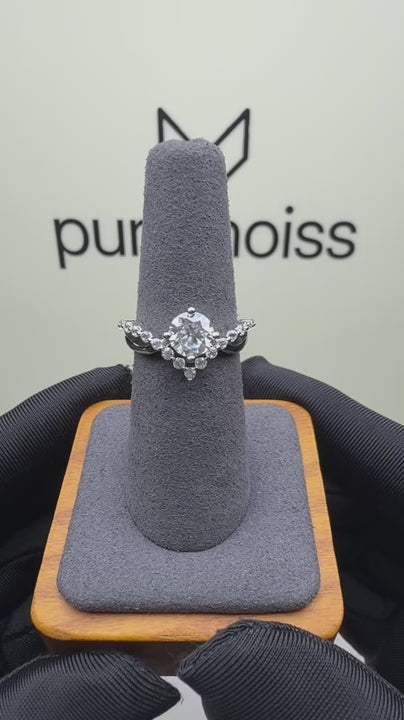 RS-10031 | D-Color 1CT Ring | White Gold Plated
