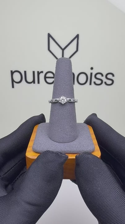 RS-10441 | D-Color 0.5CT Ring | White Gold Plated