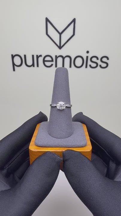 RS-10381 | D-Color 1CT Ring | White Gold Plated