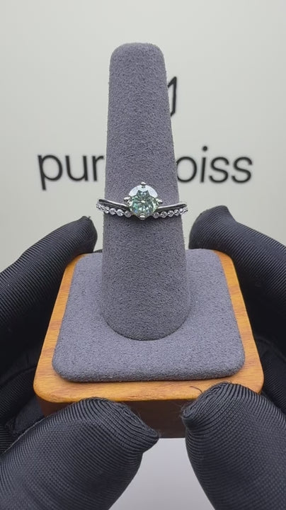 RS-10102 | Fancy Color 1CT Ring | White Gold Plated