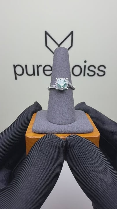 RS-10122 | Fancy Color 1CT Ring | White Gold Plated