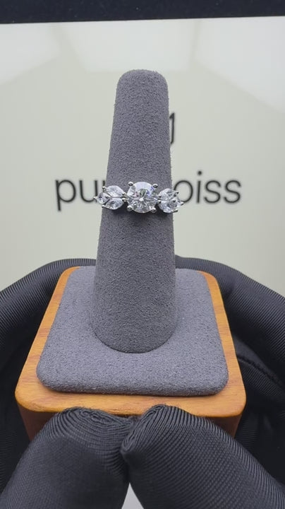 RS-10231 | D-Color 1CT Ring | White Gold Plated