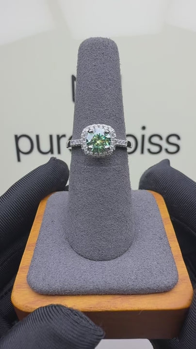 RS-10042 | Fancy Color 1CT Ring | White Gold Plated