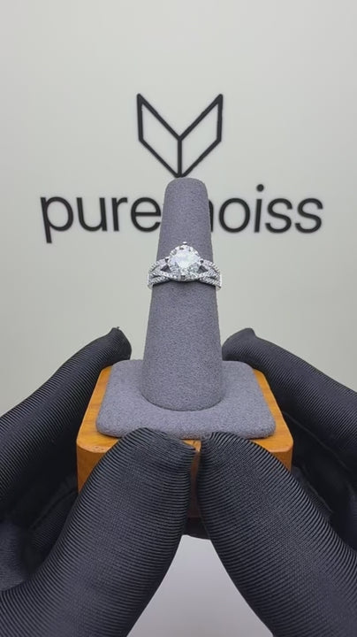 RS-10181 | D-Color 2CT Ring | White Gold Plated