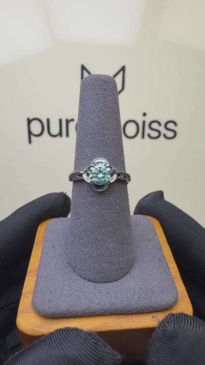 RS-10562 | Fancy Color 1CT Ring | White Gold Plated