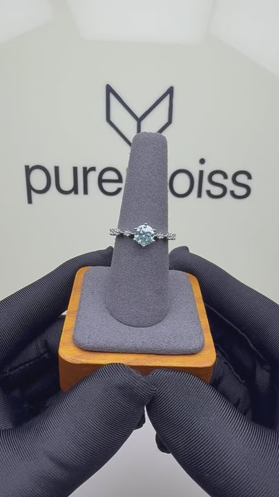 RS-10462 | Fancy Color 1CT Ring | White Gold Plated