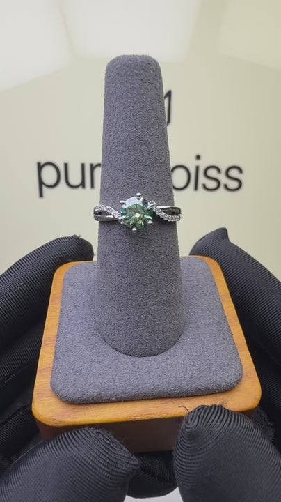 RS-10552 | Fancy Color 1CT Ring | White Gold Plated
