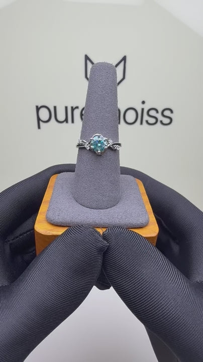RS-10452 | Fancy Color 1CT Ring | White Gold Plated