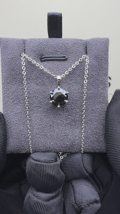 NS-30093 | Fancy Color 2CT Pendant Necklace | White Gold Plated