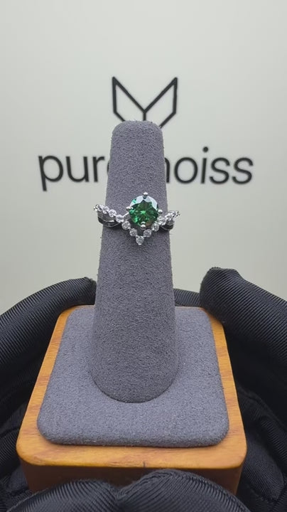 RS-10032 | D-Color 1CT Ring | White Gold Plated