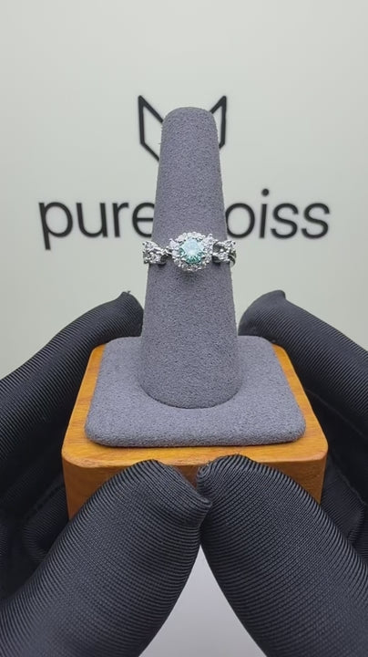 RS-10192 | Fancy Color 0.5CT Ring | White Gold Plated