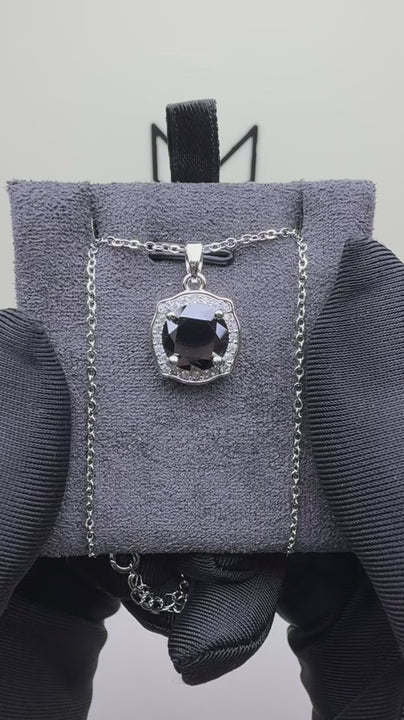 NS-30073 | Fancy Color 3CT Pendant Necklace | White Gold Plated