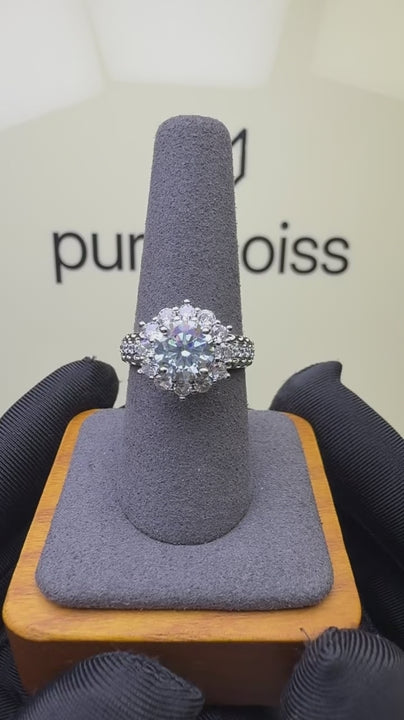 RS-10542 | Fancy Color 2CT Ring | White Gold Plated