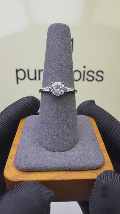 RS-10491 | D-Color 1CT Ring | White Gold Plated