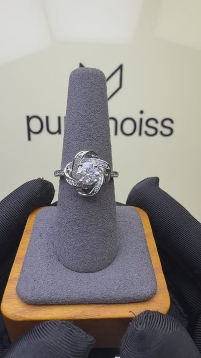 RS-10531 | D-Color 1CT Ring | White Gold Plated
