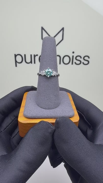 RS-10402 | Fancy Color 1CT Ring | White Gold Plated